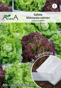 Sałata mieszanka odmian kolorowych na taśmie 6 metrów