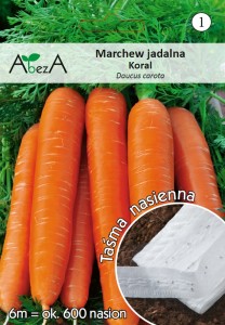 Marchew jadalna Koral na taśmie nasiona 6 metrów